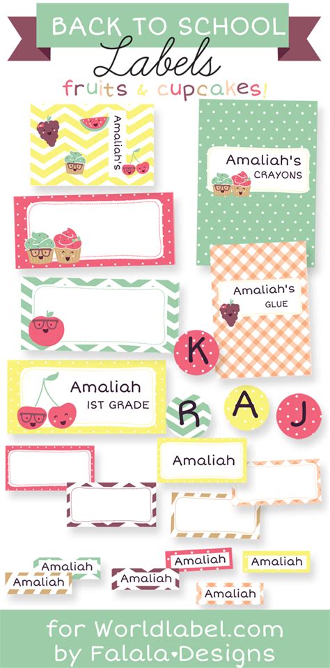 25 Free Label Templates For Back To School.